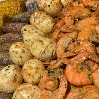 Boss Seafood - Shrimp, eggs, sausage, and corn. - Seafood Near Me - Varnville, South Carolina Boss Seafood - Shrimp, eggs, sausage, and corn. - Seafood Near Me - Varnville, South Carolina