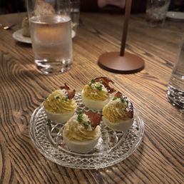 The deviled egg on special was a Parmesan Carbonara