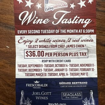 Eating Americana - Wine Tasting - New American Near Me - Norcross, Georgia