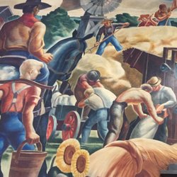 US Post Office - Part of a mural on the east wall of the post office lobby.