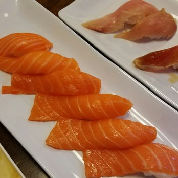 Sato Sushi - Salmon sushi.  Great balance between fish and rice! - Japanese Near Me - Upland, California