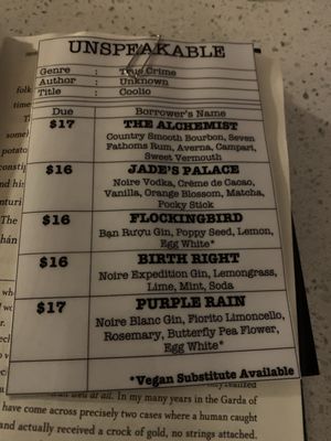 Menu photo 2 Unspeakable Pittsburgh, PA