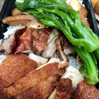 Hay Hay Roasted - Trio Combo - Roasted Pork, Roasted Duck, Scallion Chicken, vegetable add-on - Barbeque Near Me - New York, New York