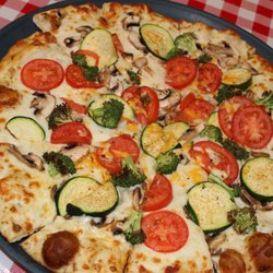 Straw Hat Pizza - California Veggie Pizza!