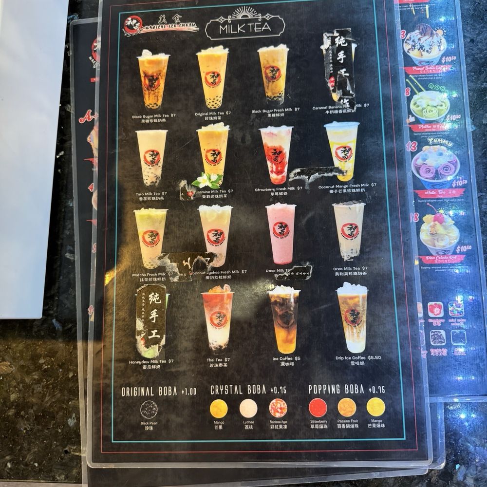 Magical Ice Cream - Boba menu - Ice Cream & Frozen Yogurt Near Me - San Francisco, California Magical Ice Cream - Boba menu - Ice Cream & Frozen Yogurt Near Me - San Francisco, California