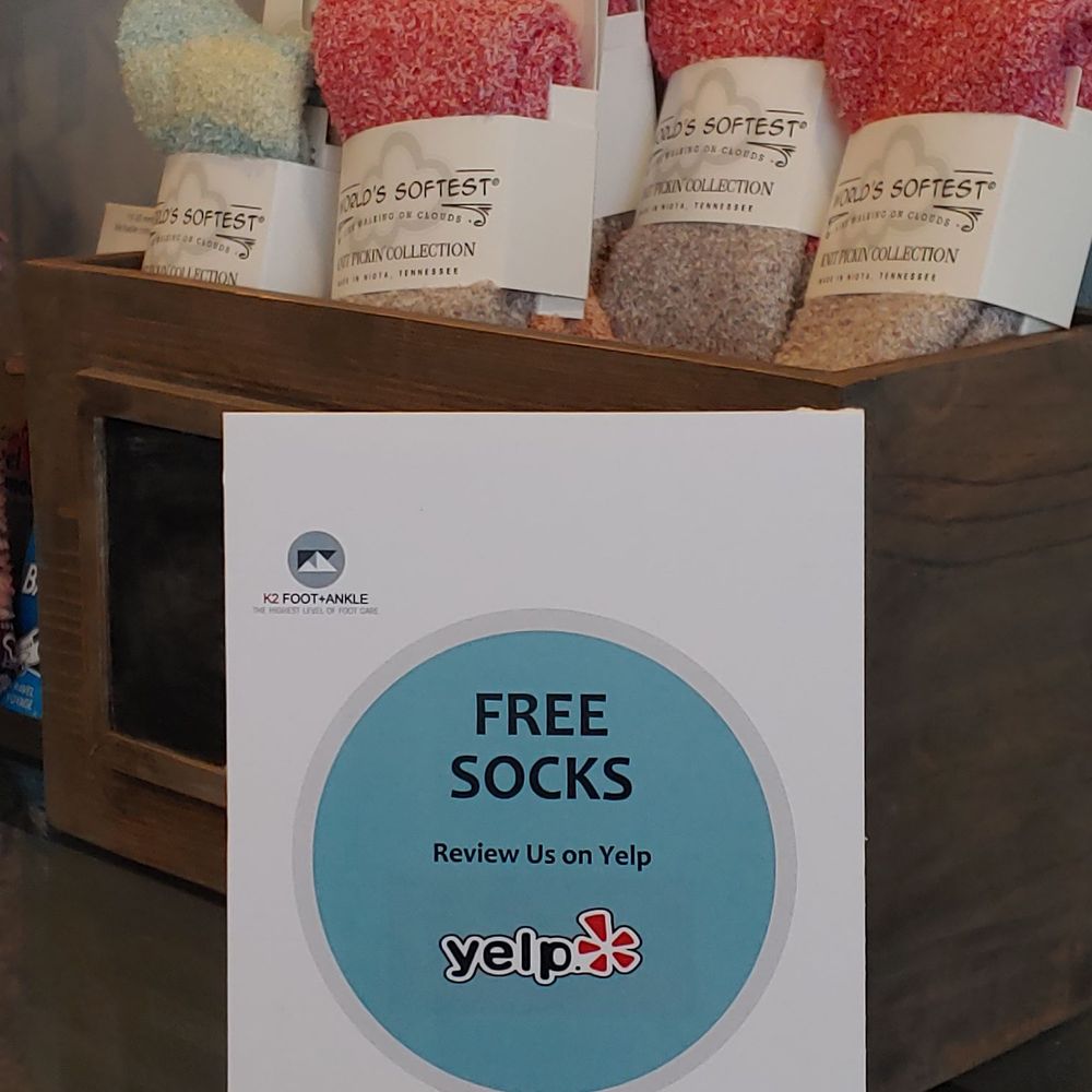 K2 Foot & Ankle - Free socks with yelp review - Podiatrists Near Me - Murray, Utah