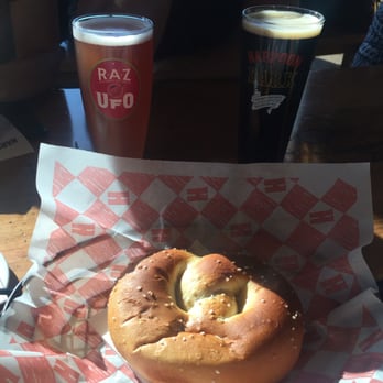Harpoon Brewery - The pretzel was so good!! Made from the leftover spent grain - Breweries Near Me - Boston, Massachusetts
