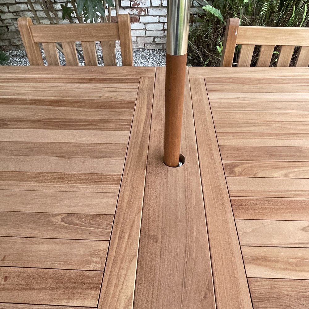 Teak Stop - The 2" diameter umbrella hole - Furniture Stores Near Me - Fountain Valley, California Teak Stop - The 2" diameter umbrella hole - Furniture Stores Near Me - Fountain Valley, California