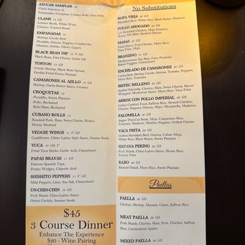 Azucar - Regular menu - Cuban Near Me - Charlotte, North Carolina