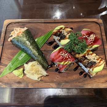 Thai Lotus Jupiter - Beauty and Beast plus Soict Crab hand roll - Sushi Bars Near Me - Jupiter, Florida Thai Lotus Jupiter - Beauty and Beast plus Soict Crab hand roll - Sushi Bars Near Me - Jupiter, Florida