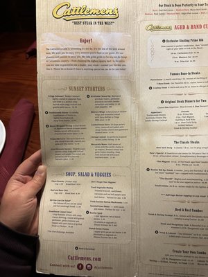 Menu photo 1 Cattlemens Dixon, CA
