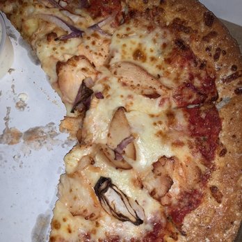 Mancino's - Five pieces of chicken on pizza. This is supposed to be chicken and onion - Pizza Near Me - Ann Arbor, Michigan Mancino's - Five pieces of chicken on pizza. This is supposed to be chicken and onion - Pizza Near Me - Ann Arbor, Michigan