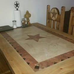 Bed Butlers - Rustic table marble star.