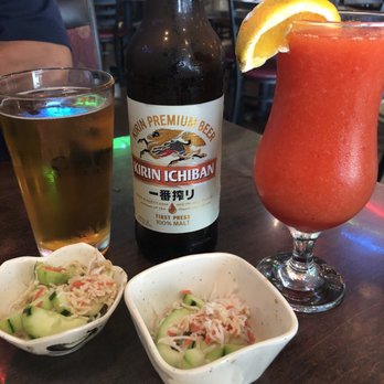 Ru San's - Kirin and mango tango with starter cucumber crab salad sept 2019 - Sushi Bars Near Me - Atlanta, Georgia Ru San's - Kirin and mango tango with starter cucumber crab salad sept 2019 - Sushi Bars Near Me - Atlanta, Georgia