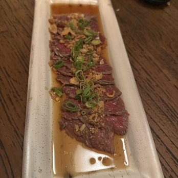 RM 38 - Beef Tataki. The only dish we ordered but it was superb. Perfect balance of sear/rawness with a simple yet delicious truffle ponzu. - Speakeasies Near Me - Honolulu, Hawaii RM 38 - Beef Tataki. The only dish we ordered but it was superb. Perfect balance of sear/rawness with a simple yet delicious truffle ponzu. - Speakeasies Near Me - Honolulu, Hawaii