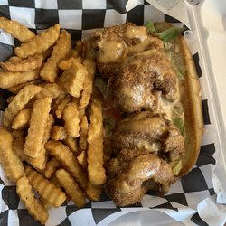 Rebel's Diner - Shrimp po boy. Huge shrimp.