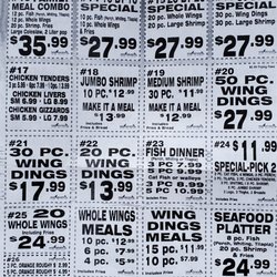 Nu Wayz Fish & Chicken - Menu back page