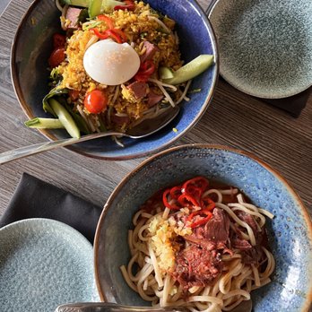Reckless Noodle House - Reckless Fried Rice  Ma La Braised Beef Cheek Noodle - Bars Near Me - Seattle, Washington