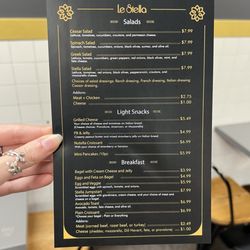 Le Stella Cafe - Menu