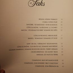 Wine List -- there are more so take a look if you go.