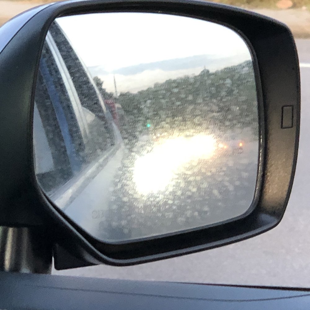 Dirty side mirrors after interior detail Dirty side mirrors after interior detail