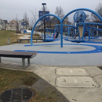 Colts Canal Playspace - Rubberized floor with several references to the Colts - Parks Near Me - Indianapolis, Indiana