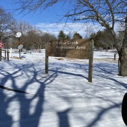 Cedar Creek Campground - Entrance sign