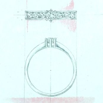 Union Goldsmiths - The sketch LCJ provided me after seeing my example pictures and consulting with me. - Jewelry Near Me - Olympia, Washington