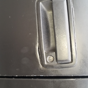 Mr C's Towing - They said they didnt do this. This is a new door. Never seen a key because my viper alarm opens my truck - Towing Near Me - South Gate, California