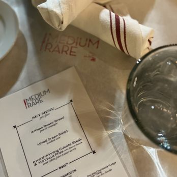 Medium Rare - Menu - Steakhouses Near Me - Arlington, Virginia Medium Rare - Menu - Steakhouses Near Me - Arlington, Virginia