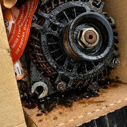 On The Go Mobile Mechanic - Alternator soaked in oil causing charging issues. Replaced and restored proper charging. Fixed the root leak to prevent it happening again.