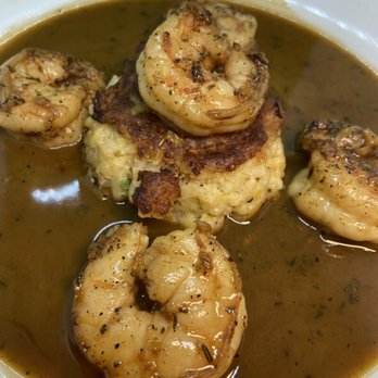 Brigtsen's Restaurant - New Orleans BBQ Shrimp with Shrimp Calas (Creole rice fritter) - Cajun/Creole Near Me - New Orleans, Louisiana