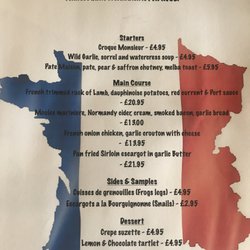 The Farmers Arms - Around the world Tuesday - this weeks French menu