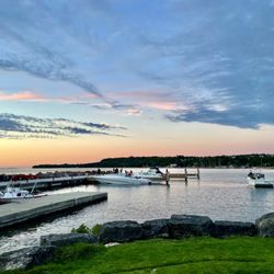 Alpine Resort Pier at sunset