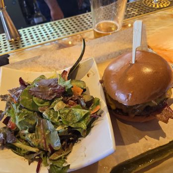 Bier Garden - Tex Burger side salad - New American Near Me - Oceanside, California