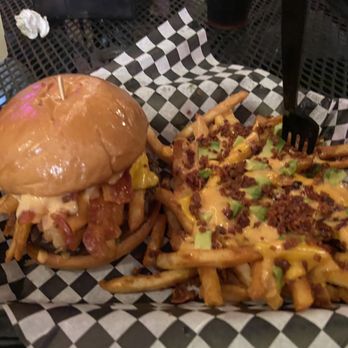 Grinderz - Pigsty Burger with pigsty fries - Burgers Near Me - Huntington Beach, California Grinderz - Pigsty Burger with pigsty fries - Burgers Near Me - Huntington Beach, California