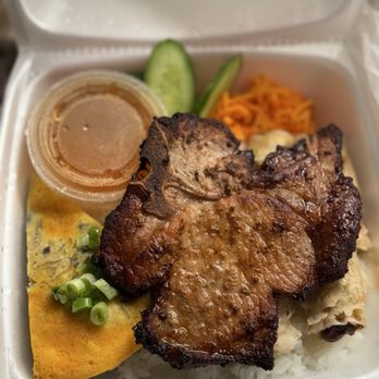Pho 101 - Rice with Egg Loaf, Charbroiled Pork Chops and Egg Rolls - Vietnamese Near Me - Westminster, California Pho 101 - Rice with Egg Loaf, Charbroiled Pork Chops and Egg Rolls - Vietnamese Near Me - Westminster, California