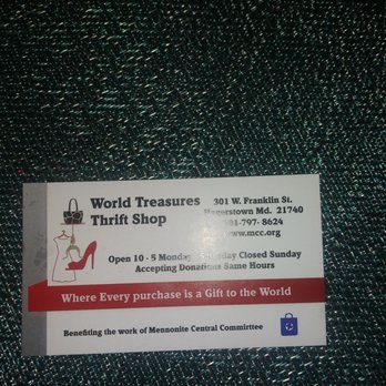 World Treasures Thrift Shop - Thrift Stores Near Me - Hagerstown, Maryland