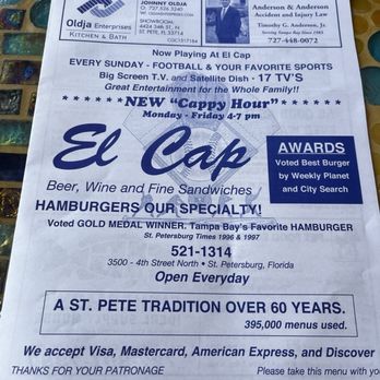 El Cap Restaurant - Burgers Near Me - St. Petersburg, Florida