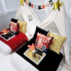 Dreamee Slumber Parties - Movie theater Indoor Teepee Sleepover party