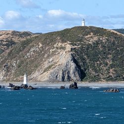 Upper and Lower Pencarrow Lighthouses near Wellington NZ