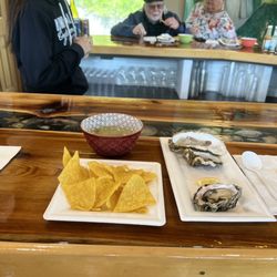 Hump Island Oyster Company - A sampling of the oysters.