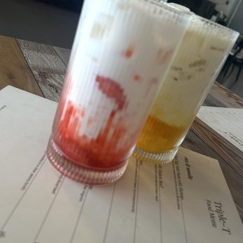 Triple-T - Strawberry Milk 16oz Mango Oat Milk 16oz - Coffee & Tea Near Me - Gardena, California Triple-T - Strawberry Milk 16oz Mango Oat Milk 16oz - Coffee & Tea Near Me - Gardena, California