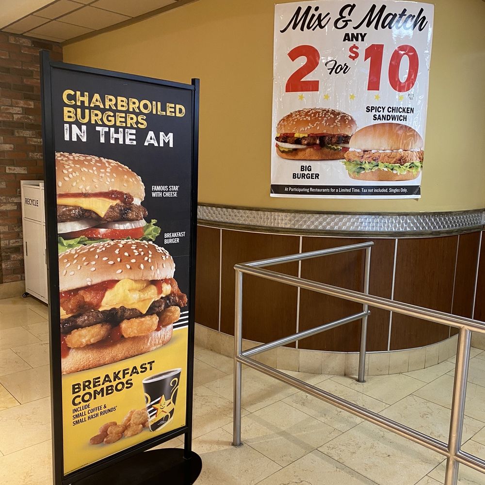 Carl's Jr - a sign in a restaurant - Fast Food Near Me - Los Angeles, California