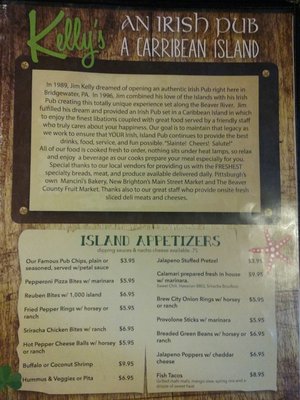 Menu photo 6 Kelly's Riverside Saloon Beaver, PA