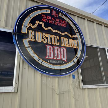 DB's Rustic Iron BBQ - Sign in the daylight - Barbeque Near Me - Terlingua, Texas
