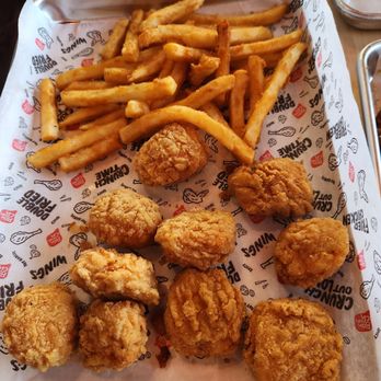 Bonchon Stevenson Ranch - Pico Canyon Rd - Boneless Wings plain with Fries - Korean Near Me - Stevenson Ranch, California