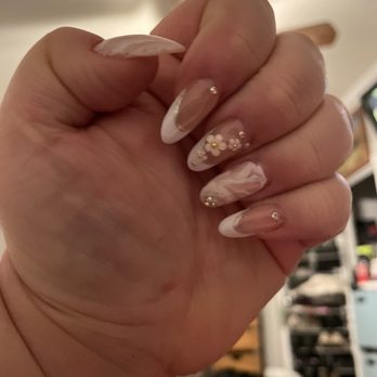 Happiness Nail Bar - My wedding nails done my Lilly - Nail Salons Near Me - Perris, California Happiness Nail Bar - My wedding nails done my Lilly - Nail Salons Near Me - Perris, California