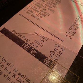 Le Jardin - Surprise added fee to the check... is this even necessary? - Lounges Near Me - Los Angeles, California Le Jardin - Surprise added fee to the check... is this even necessary? - Lounges Near Me - Los Angeles, California