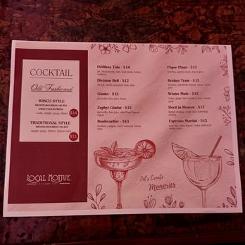Madison Local Motive - Menu as of 4/24/26 - Venues & Event Spaces Near Me - Madison, Wisconsin